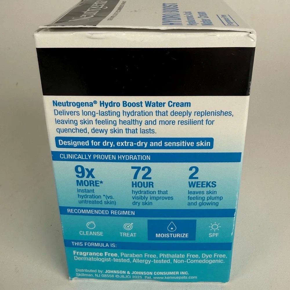 Neutrogena Water‎ Cream Hydro Boost Hyaluronic Acid Fragrance Free 1.7oz New